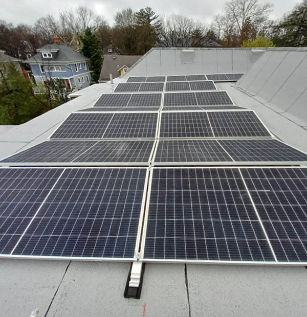 Solar Arrays Installed Atop Cedar Street Apartments Wesley Housing